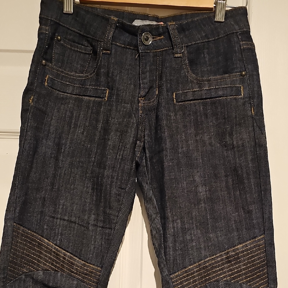 Vintage Boom Boom Jeans Women’s Dark Wash Moto Skinny Jeans – Size 3